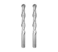 sourcing map 2pcs Bille Bec Effilé Fraise 6mm Diamètre 42mm Découpage Longueur 6mm Tige Haute Vitesse Acier 2 Flûtes Spirale Coupe-Haute CNC Routeur Bits