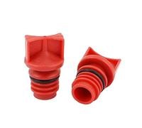 sourcing map 2pcs Bouchon d'huile Compresseur d'air Coque en plastique 18 mm Filetage mâle Dia Rouge