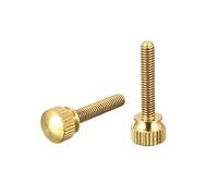 sourcing map 2Pcs Bouton Moleté Vis, M4x25mm Laiton Épaule Boulons Étagé Poignée Boutons Attaches pour PC, Électronique, Mécanique