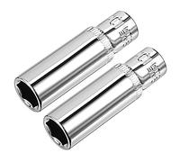 sourcing map 2pcs Douille 6 Pans 1/4 pouce 10mm Cr-V profonde