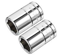 sourcing map 2pcs Douille 6 Pans 3/8 pouce 12mm Cr-V