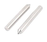sourcing map 2pcs Dresseur de Meule Diamant Outil de Dressage Rectifier Meule Redresseur Meulage ébavurage 6 mm de diamètre 50 mm de long tige ronde ton argent