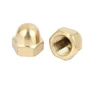 sourcing map 2pcs Écrou Borgne Laiton M20 Hexagonal Dôme Clou Décoratif pour Vis Boulon