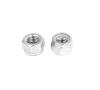 sourcing map 2pcs écrou de Blocage écrou Autobloquant M18 x 2,5 mm acier inoxydable 304 insert nylon hexagonale