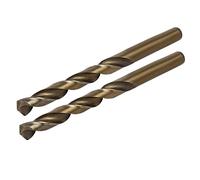 sourcing map 2pcs Foret hélicoïdal HSS Cobalt 9,8mm Dia outil forage | tige droite métrique