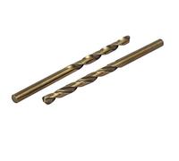 sourcing map 2pcs Foret hélicoïdal HSS Cobalt Perçage 4,8mm Dia spiral métrique Outil rotatif