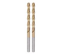 sourcing map 2pcs Hélicoïdal Perceuse Bits 4.4mm Titane Enduit (HSS-E) M42 Haute Vitesse Acier 8% Cobalt Droit Tige pour Inox Acier Aluminium Alliage Métal