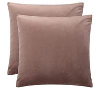 sourcing map 2pcs Housse de Coussin Velours Taie d'oreiller Carré pour Canapé Lit Chaise 18"x18" Rose foncé