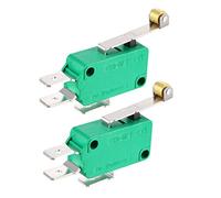 sourcing map 2Pcs KW3-OZ 16A AC125/250V SPDT NO NC levier galet micro interrupteur fin