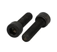 sourcing map 2pcs M10x35mm Vis Filetage à Gauche Six Pans Creux Boulon Noir 12,9 Classe