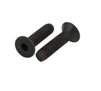 sourcing map 2pcs M6x25mm Vis à Filetage Gauche Tête Fraisée Six Pans Creux Boulon Fixation DIN7991