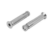 sourcing map 2PCS M8 x 60mm Boulon expansion Acier inox 304 ancrage Manchon | Tête fraisée hexagonale