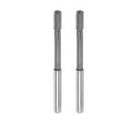 sourcing map 2pcs Mandrin Alésoirs 6.4mm H7 C1/K30 Carbure Pointe Précision Droit Flûtes Rond Tige Tour Machine Fraisage Fraises