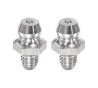 sourcing map 2Pcs Métrique Inox Acier Droit Graisse Raccord M5 x 0,8mm Filetage Hydraulique Graisse Montage Accessoires