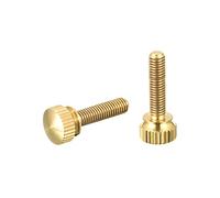 sourcing map 2Pcs Molette Pouce Vis, M5x20mm Laiton Épaule Boulons Boutons Poignée étagée Attaches pour PC, Électronique, Mécanique