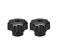 sourcing map 2Pcs Poignée Bouton Étoile M8 Insert en laiton dia noir fil Fem