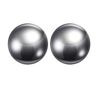 sourcing map 2pcs Précision Billes 38mm Diamètre G10 Chrome Acier Bille pour Roulements, Argent