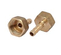 sourcing map 2pcs Raccord Cannelé G3/8 Filetage femelle 6 mm diamètre Laiton Barb Raccord tuyaux Connecteur
