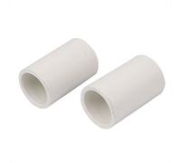 sourcing map 2pcs Raccord PVC-U tuyau Droit 25 mm de diamètre manchon connecteurs de tuyaux droits coupleurs de tubes blanc