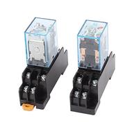 sourcing map 2pcs Relais 24V électromagnétique puissance MY2N-J AC bobine 8P DPDT avec socle de prise