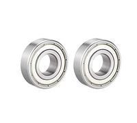 sourcing map 2pcs Roulement à Billes à Gorge Profonde 6203Z Single Bouclier 17x40x12mm Chrome Acier