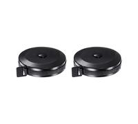 sourcing map 2Pcs Ruban à mesurer 1,5 M/60 Pouces Rond Rétractable Dimensionurs Ruban Mesurer Poche Dimension pour Corps, Tissu, Couture et Artisanat Mesures, Noir
