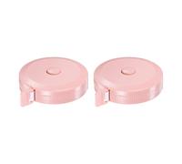 sourcing map 2pcs Ruban à mesurer 1,8 M/70 Pouces Rond Rétractable Dimensionurs Ruban Mesurer Poche Dimension pour Corps, Tissu, Couture et Artisanat Mesures, Rose
