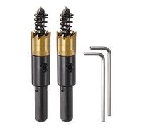 sourcing map 2pcs Trou Scies 12mm (1/2") M35 HSS Haut Vitesse Acier | Perceuse Morceaux Coupeurs Ouvreurs pour Inox Acier Aluminium Alliage Métal Bois Plastique, Titane Revêtu