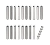 sourcing map 2x16mm Goujons, 50pcs 304 Inox Acier Rond Tête Plat Chanfreiné Terminal Goupille Bois Couchette Lit Étagère Chevilles Support Étagères Jeûne Éléments