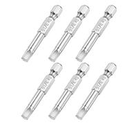sourcing map 3/16" Magnétique Hex Tête Tournevis Embout, 1/4" Hex Tige 2" Longueur S2 Acier Puissance Outil, 6Pcs