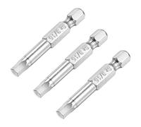 sourcing map 3/16" Magnétique Hex Tête Tournevis Embout, 1/4" Hex Tige 2" Longueur S2 Acier Puissance Outil, 3Pcs