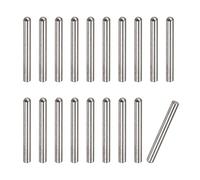 sourcing map 3.5x25mm Goujons, 20pcs 304 Inox Acier Rond Tête Plat Chanfreiné Terminal Goupille Bois Couchette Lit Étagère Chevilles Support Étagères Jeûne Éléments