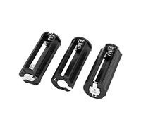 sourcing map 3 pcs 3 x1.5V AAA Piles Forme Ronde Noir étui Rangement