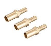 sourcing map 3 Pièce Raccords Cannelés en Laiton Droits de 12 mm à 8 mm, Raccord Réducteur Droit de Tuyau Connecteurs Barbelés pour Eau, Gaz, Huile, Carburant, Bateau, Tube de Trachée