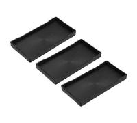 sourcing map 3 Plateaux De Service Petit Noir Mini Plateau 10 Cm X 20 Cm | Plateaux Rectangulaires En Plastique Décoratifs En Bois Pour Le Petit-Déjeuner Cuisine Salle De Bain
