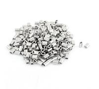 sourcing map 300pcs Pinces manchons aluminium ovale 1mm Câble Acier collier serti