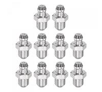 sourcing map 304 Acier Inox Droit Graisse Raccord M8 x 1mm Filetage Hydraulique Graisse Raccord Accèsoires, 10Pcs
