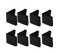 sourcing map 30mmx30mm Angle Fer Patin L Forme PVC Jambe Cap Plancher Protect Noir 8pc