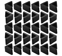 sourcing map 30pcs Casquette Pieds Chaise Angle Fer Forme L Patin Meuble Table Embout Capouchon Cornière Protection Caoutchouc Noir 30 x 30mm