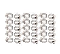 sourcing map 30pcs Collier de Serrage Tuyau Pince Clip Serre Joint 9mm-16mm Plage réglable acier inox large 8mm vis sans fin