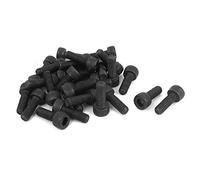 sourcing map 30pcs M5 x 14 mm Vis à tête cylindrique à six pans creux hexagonale Boulon en acier allié 12,9 Noir