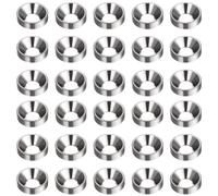 sourcing map 30Pcs Rondelles Coniques M4 en Alliage d'Aluminium Anodisé, Rondelles de Finition pour Pièces d'Accessoires Mécaniques, Gris