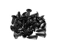 sourcing map 30pcs Vis Cruciforme Autotaraudeuses Universel Noir Tete Rond Moto Carosserie