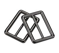 sourcing map 32mm(1.26") Métal Coulissant Sangle Réglable Boucle Attache Noir 4pcs