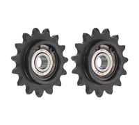sourcing map #35 Chaîne Tendeur Pignon, 9mm Alésage 3/8" Pas 15 Dent Pignon Tendeur, C45 Carbone Acier 35 Rouleau Chaîne Pignon avec Roulement pour ISO 06C Chaîne, 2pcs