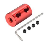 sourcing map 3mm à 5mm Alésage Coupleur Arbre Moteur Rigide Couplage Ensemble Vis L20XD12 Aluminium Alliage Accouplement Connecteur Accessoire Foncé Rouge 4pcs