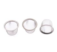 sourcing map 3pcs Filtre Théière Maille Thé Infuseur Filtre Tisane Crépine Filet Thé Panier Passoire épice métallique en Acier Inoxydable 63mm Diamètre