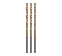 sourcing map 3pcs Hélicoïdal Perceuse Bits 2.7mm Titane Enduit (HSS-E) | M42 Haute Vitesse Acier 8 % Cobalt, Droit Tige pour Inox Acier Aluminium Alliage Métal