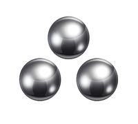 sourcing map 3pcs Précision Billes 28mm Diamètre G10 Chrome Acier Bille pour Roulements, Argent