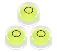 sourcing map 3pcs Ronde Bulle Niveau 18X9mm Mini Circulaire Bulle Niveaux pour Nivellement Appareil Photo Trépied Télescope Atelier Plateau Tournant Photos Cadre, Citron Vert